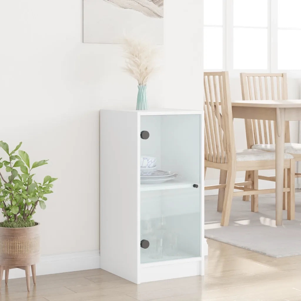 Mobile con Ante in Vetro Bianco 35x37x75,5 cm CFW7687631