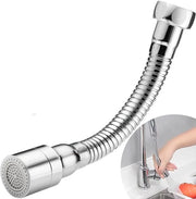 Verlungamento di rubinetto in acciaio inossidabile 18 cm - Rotabile - Adatto per G1/2, F20, F22 - Alta qualità tubo doccia - Facile da pulire - Estensione di rubinetto