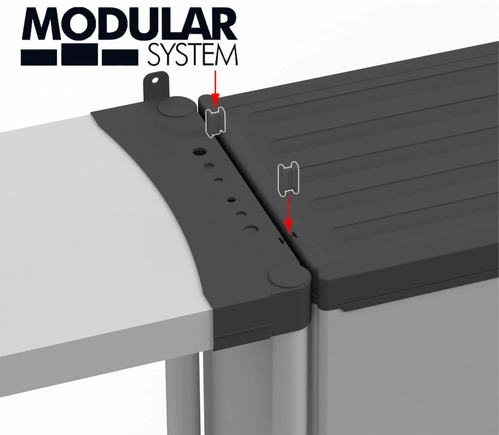 Armadio da Esterno 68x40x85 cm 2 Ante 2 Ripiani in Resina Grigio
