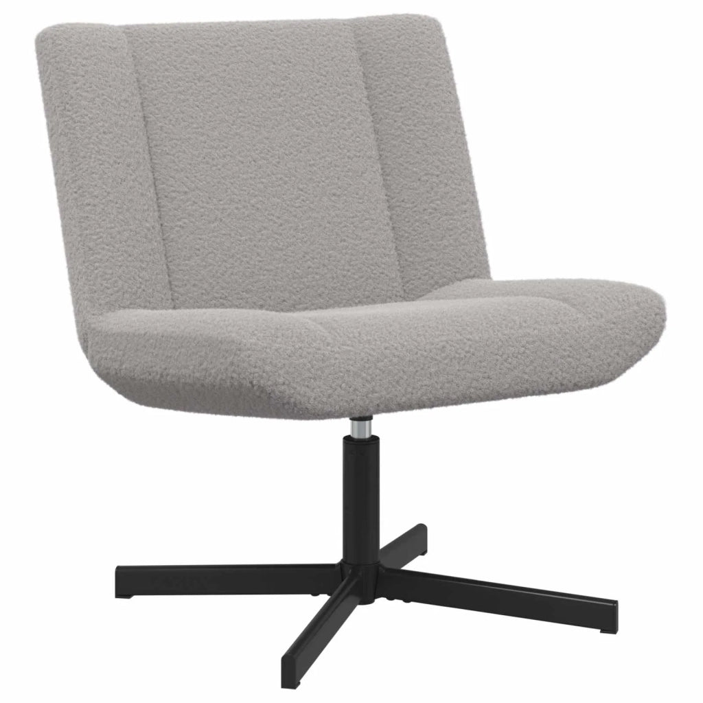 Sedia girevole Grigio chiaro 63 x 75 x 76 cm Pelle di Pecora 42007334