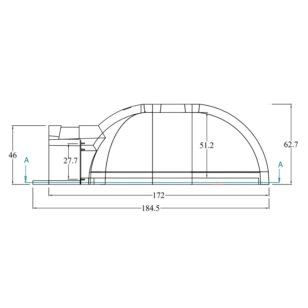 Forno legna artigianale diametro 110 cm capienza 6/8 pizze cottura diretta