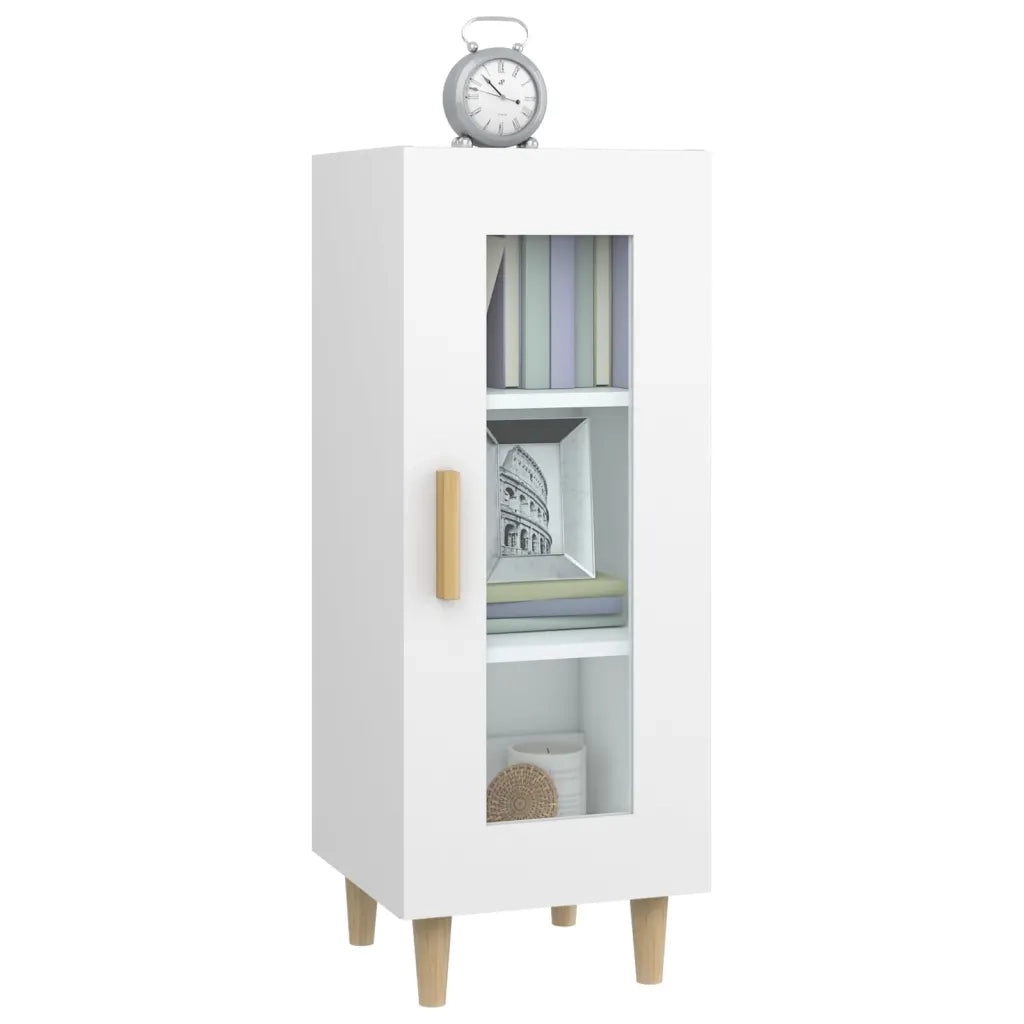 Credenza Bianca 34,5x34x90 cm in Legno Multistrato 812393