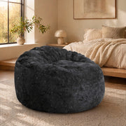 POLTRONA a sacco ergonomica 50 x 41 x 31 cm in flanella nera