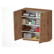 Armadio multiuso 2 ante Aulla, Mobile multifunzione, Armadietto a 2 ante, 120x44h126 cm, Rovere