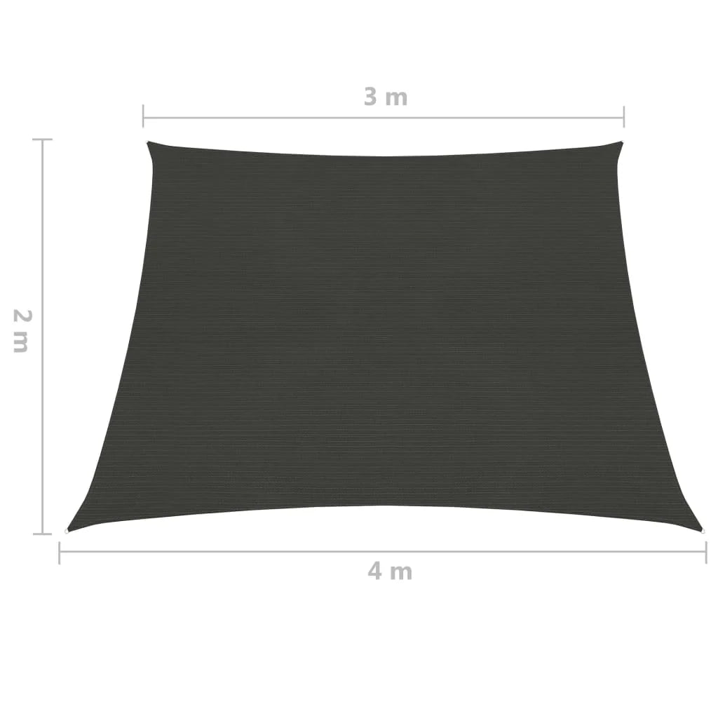 Vela ombreggiante/ombrellone 160 g/m² 3/4 x 2 m HDPE antracite 02_0008917