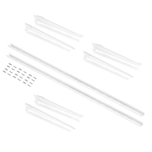 Kit per Fissaggio Mensole 280 mm in Acciaio Emuca Bianco