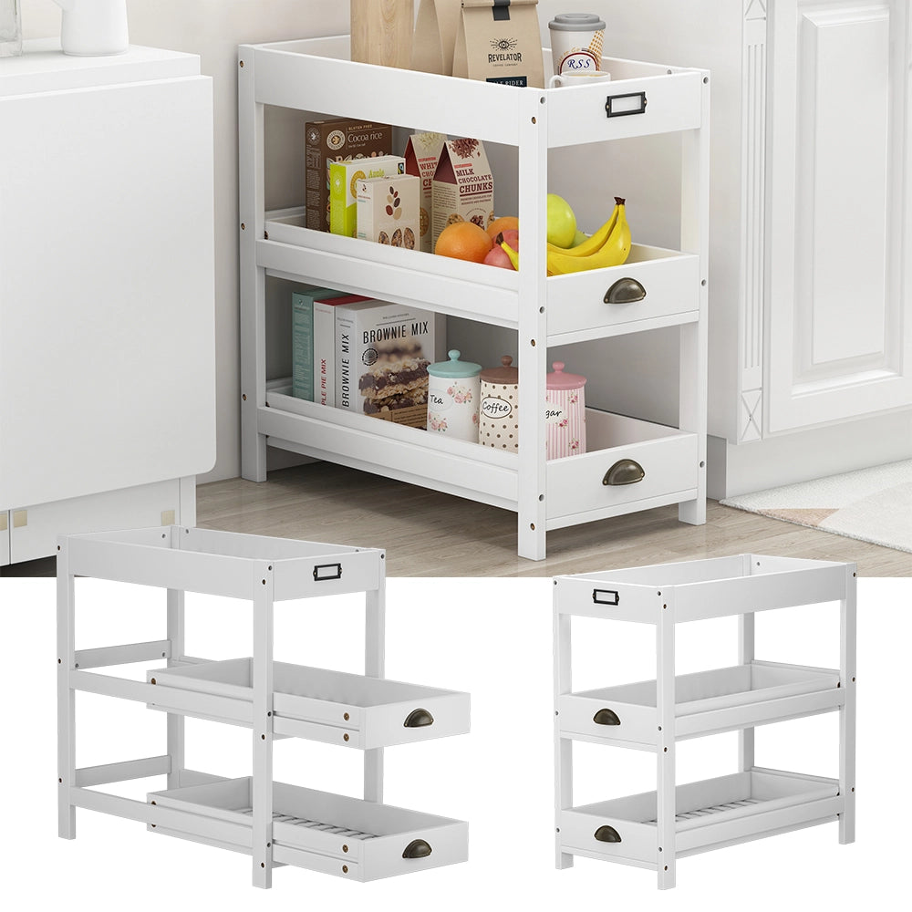Vicco Scaffalatura di stoccaggio Bianco 33 x 66 cm con 3 ripiani