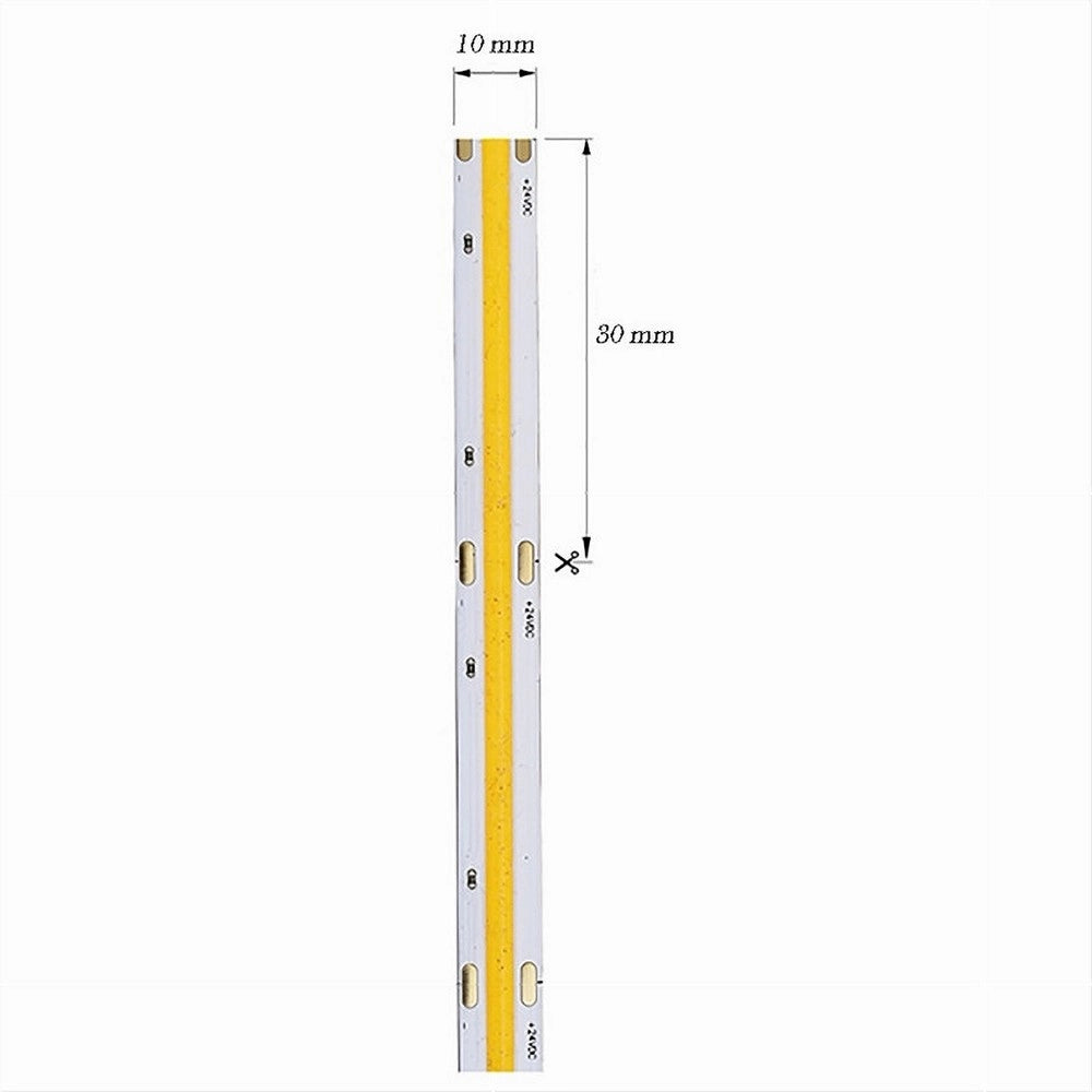 Trade Shop - Striscia Led Cob Strip Bobina 50mt 24volt Led Smd Luce 4000k 6500k 3000k Cob-50m -