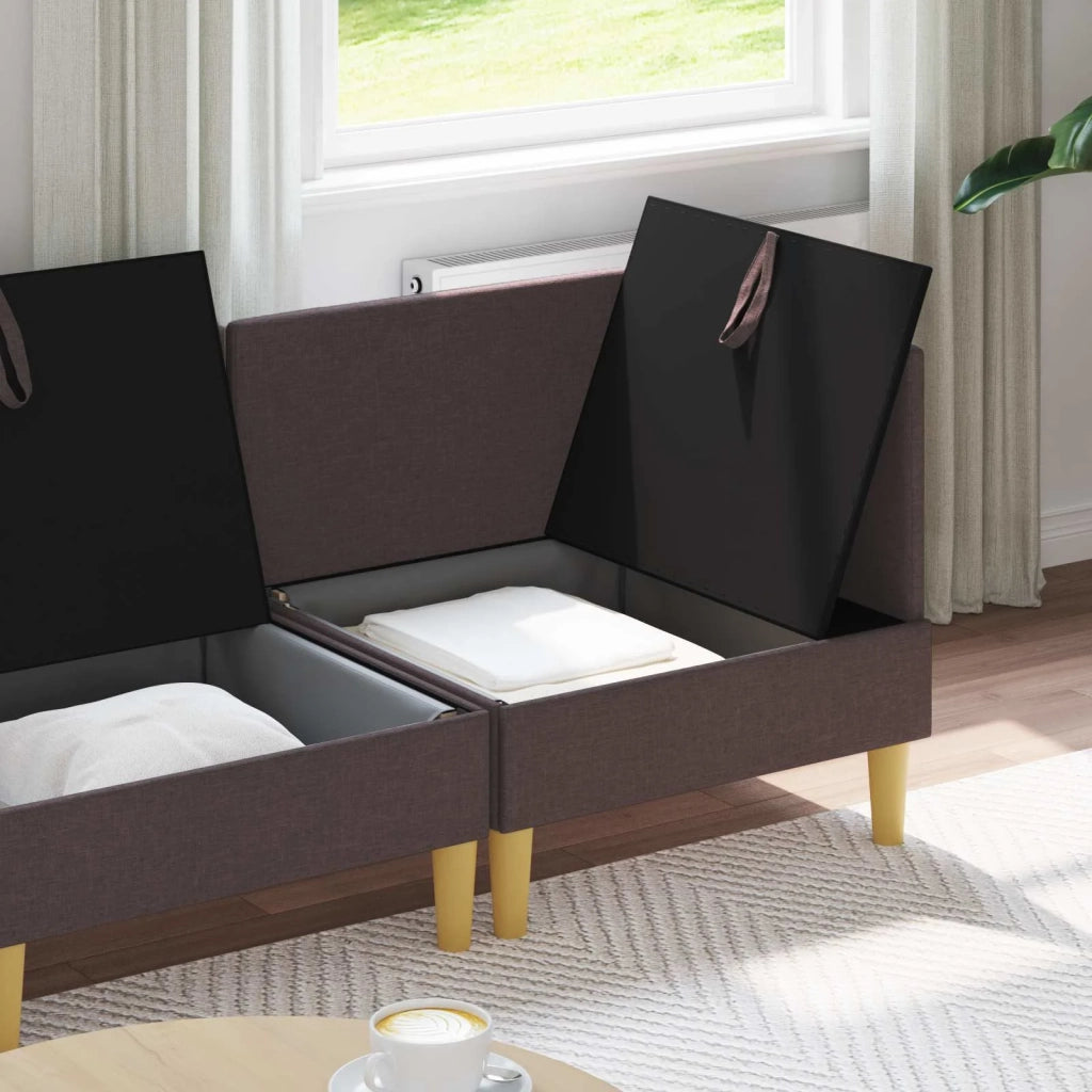 Set di divani modulari con spazio di archiviazione 3 pcs