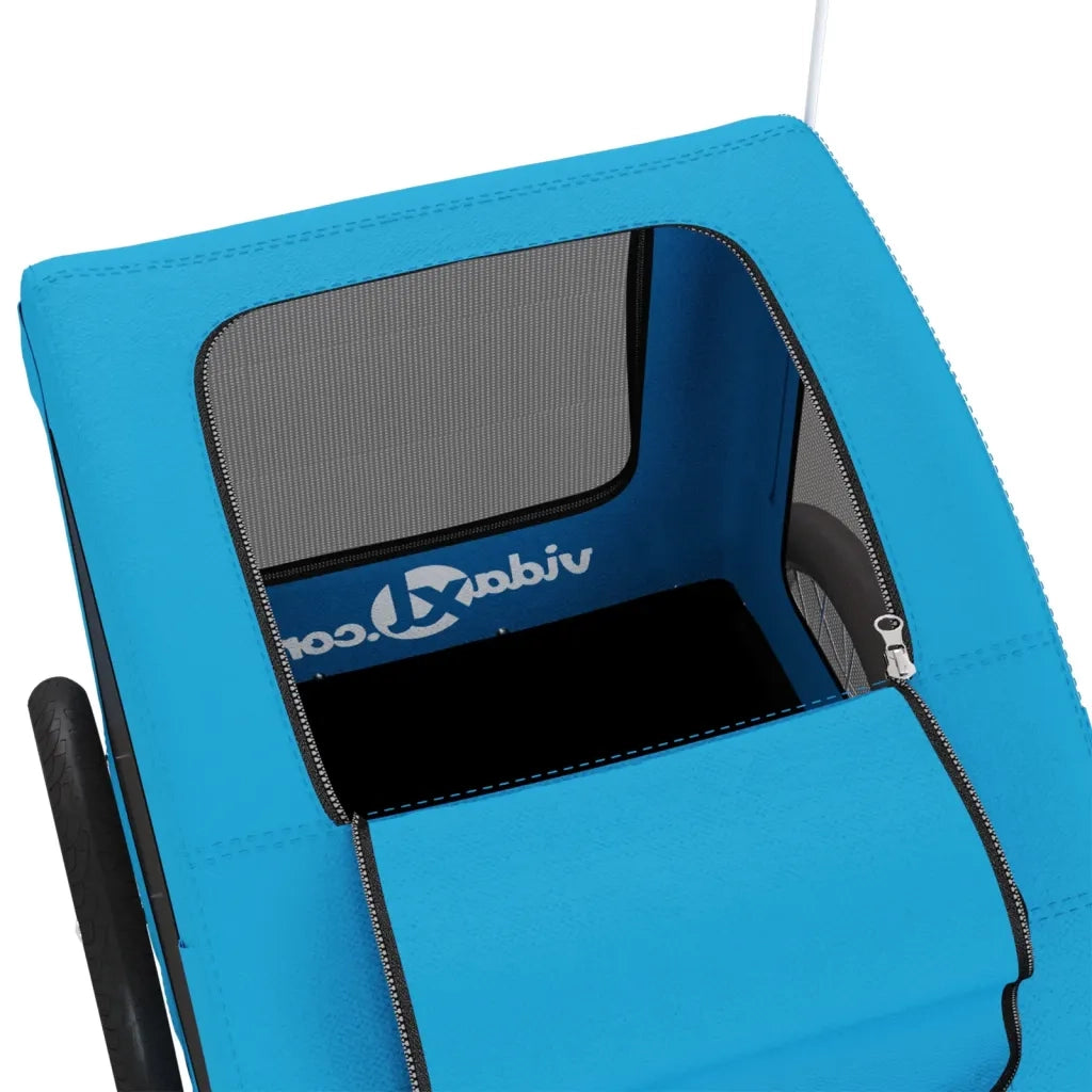 Rimorchio da Bici per Animali Blu Oxford e Ferro CFW6885099