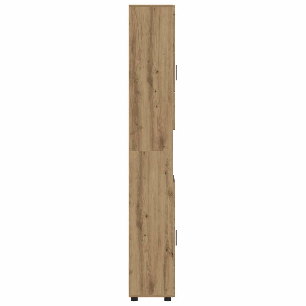 Set di Armadi da Bagno TULUM Rovere artigianale 880360