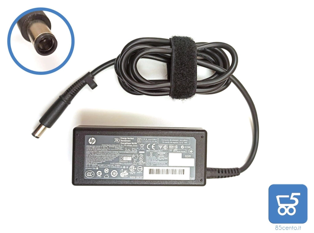 Alimentatore Caricatore Originale HP 65 W 19,5 V 3,33 A PPP009L Spinotto 5,0mm