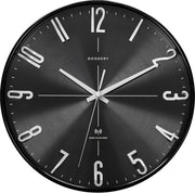 Orologio Radiocomandato per Parete Ø 30 cm Silenzioso 3D | Grande, Moderno, Orologio Analogo senza Suoni di Impatto, Virtuosamente Silenzioso | Decorazione per Ogni Parete | Orologio, Radiocomandato | Orologio Radiocomandato (Nero/Argento)