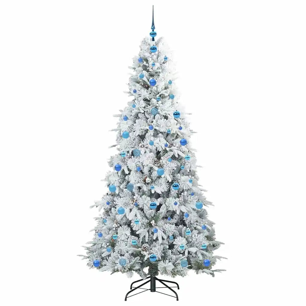Albero di Natale | Decorazioni natalizie Artificiale con Rami Pieghevoli Bianco 210 cm