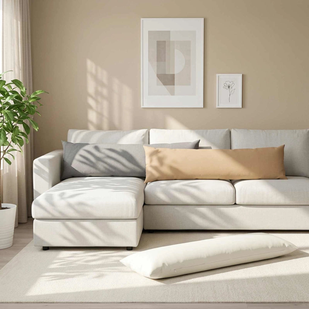 Cuscino con cuscino HEERLEN 2 pz Grigio Nuvola Tessuto 926078