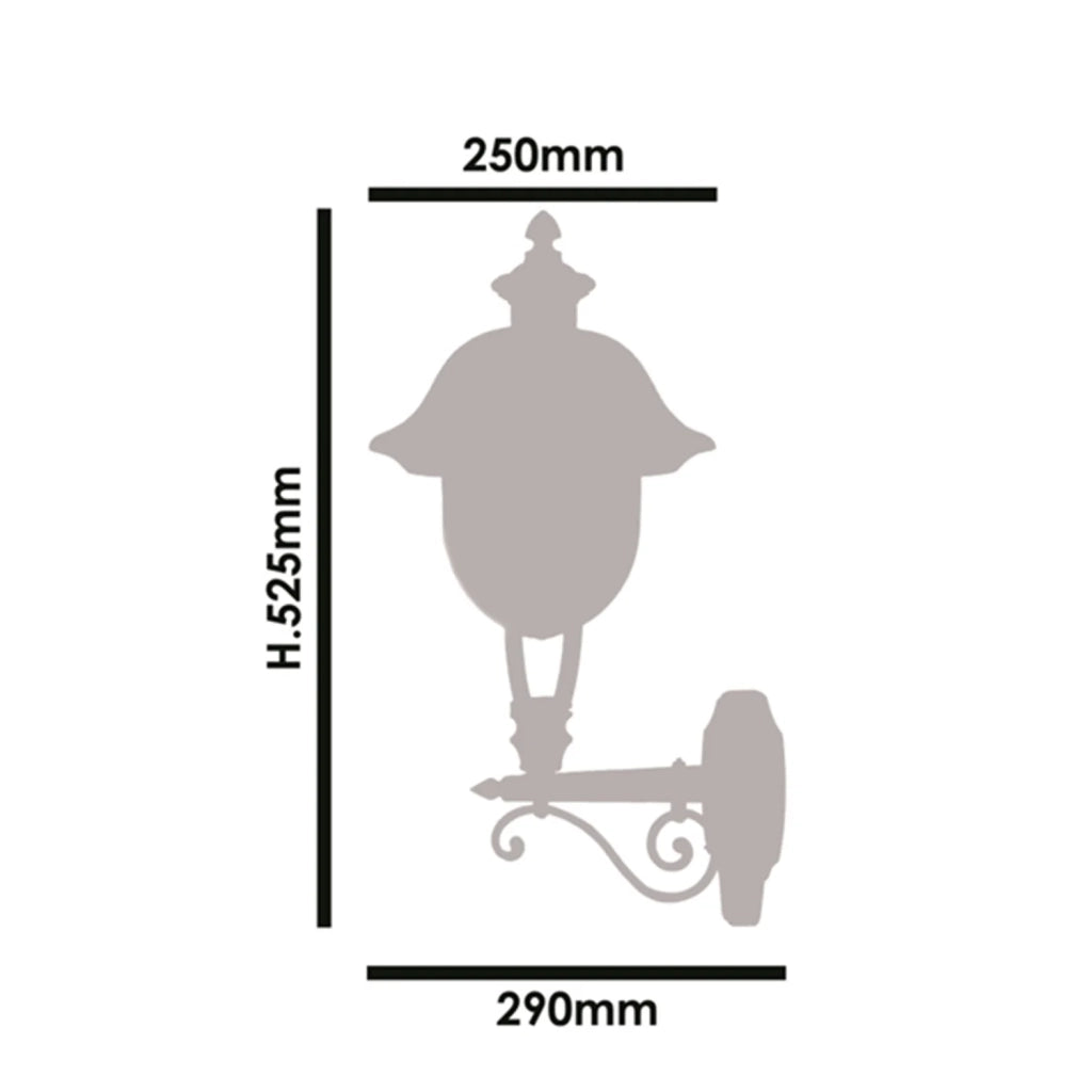 Applique Esterno Tatum Alluminio Nero Rame Su 1 Luce E27 Ip44