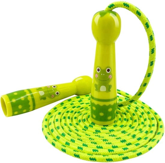 Touw per Bambini 270 cm - Touw con Disegno a Frittelle - Salti alla Corda - Maniglie Carine - Progettazione Robusta - Adatto per Bambini 4-8 Anni - Corda per Bambini