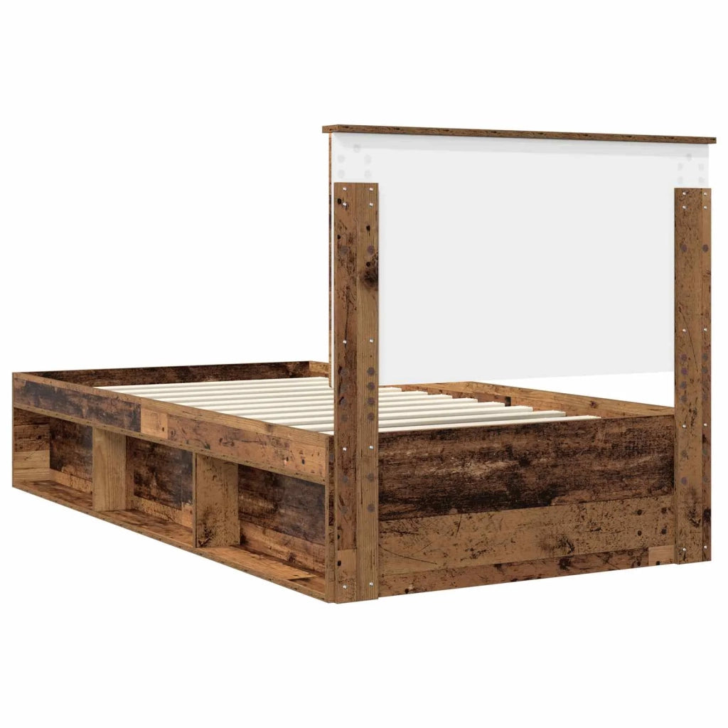 Struttura del letto-Giroletto Legno vecchio 100 x 200 cm Pino massello 928992