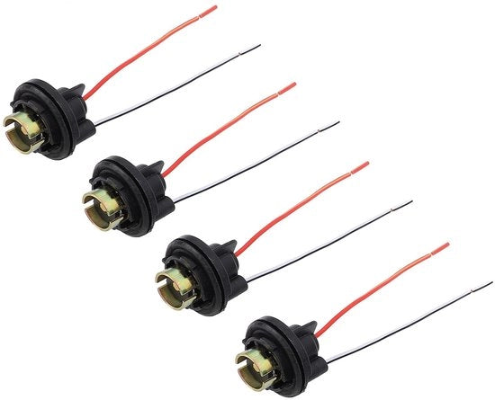Impianto di illuminazione posteriore 4 pezzi - Con cavo preassemblato DC 12/24V - Ospita lampada BA15S - Facile da installare - Realizzato in ABS resistente - Fissaggio per lampada