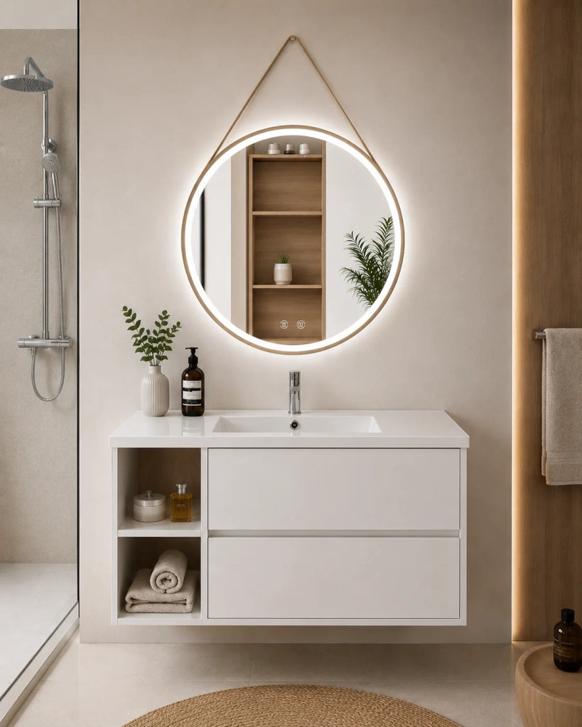 Mobile bagno con lavabo ORIGENBATH ZEUS senza specchio 100x40 cm Sinistra bianco