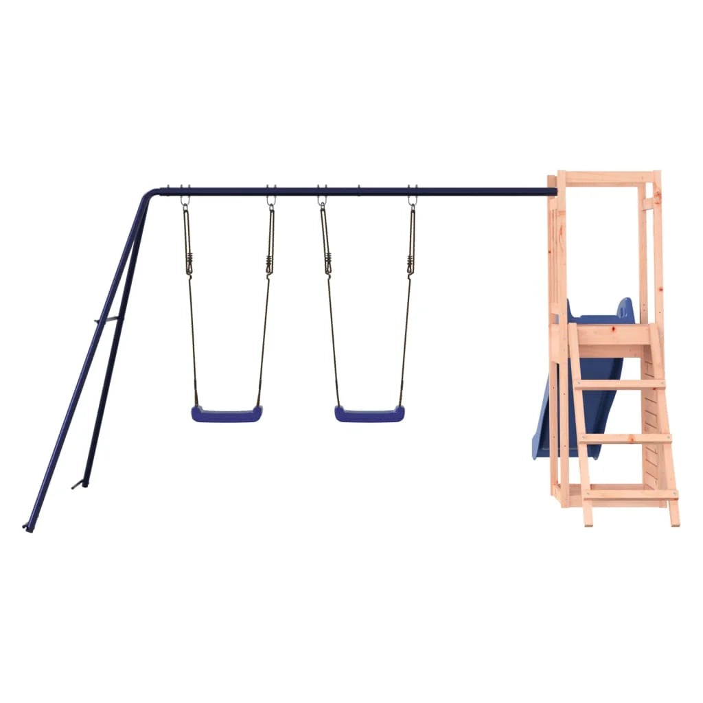 Altalena parco giochi da esterno scivolo altalena robusta giochi da giardino 308 x 321 x 169 cm legno massello di abete Douglas 02_0004627