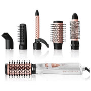 Bellissima Imetec GH18 1100 Modellatore Ad Aria, Rivestimento Spazzole In Ceramica, 5 Accessori Per Realizzare Capelli Lisci E Luminosi, A Onde Morbide O Ricci Stretti, 1000 W
