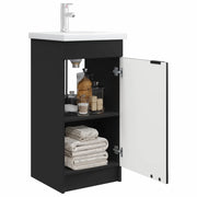 Mobile da bagno con Lavabo | Armadio Lavabo Nero 42 x 40 x 84,5 cm