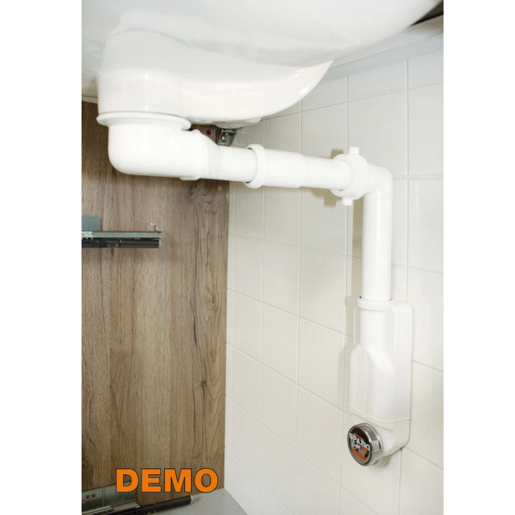 SIFONE SALVASPAZIO ISPEZIONABILE PER LAVABO- 1 - 11/4 D. 32-40 mm- LIRA- pezzi 1