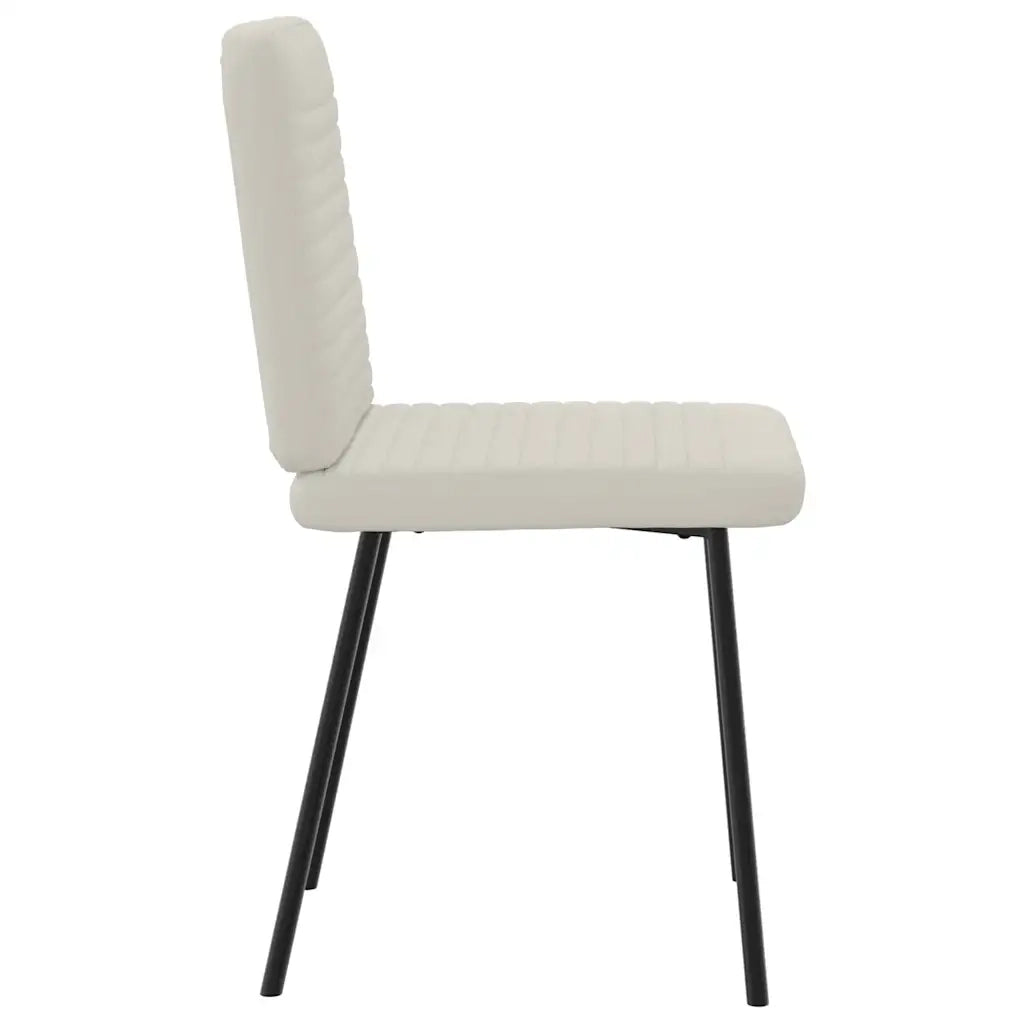 Sedie da Pranzo 4 pz Crema in Velluto 3315242
