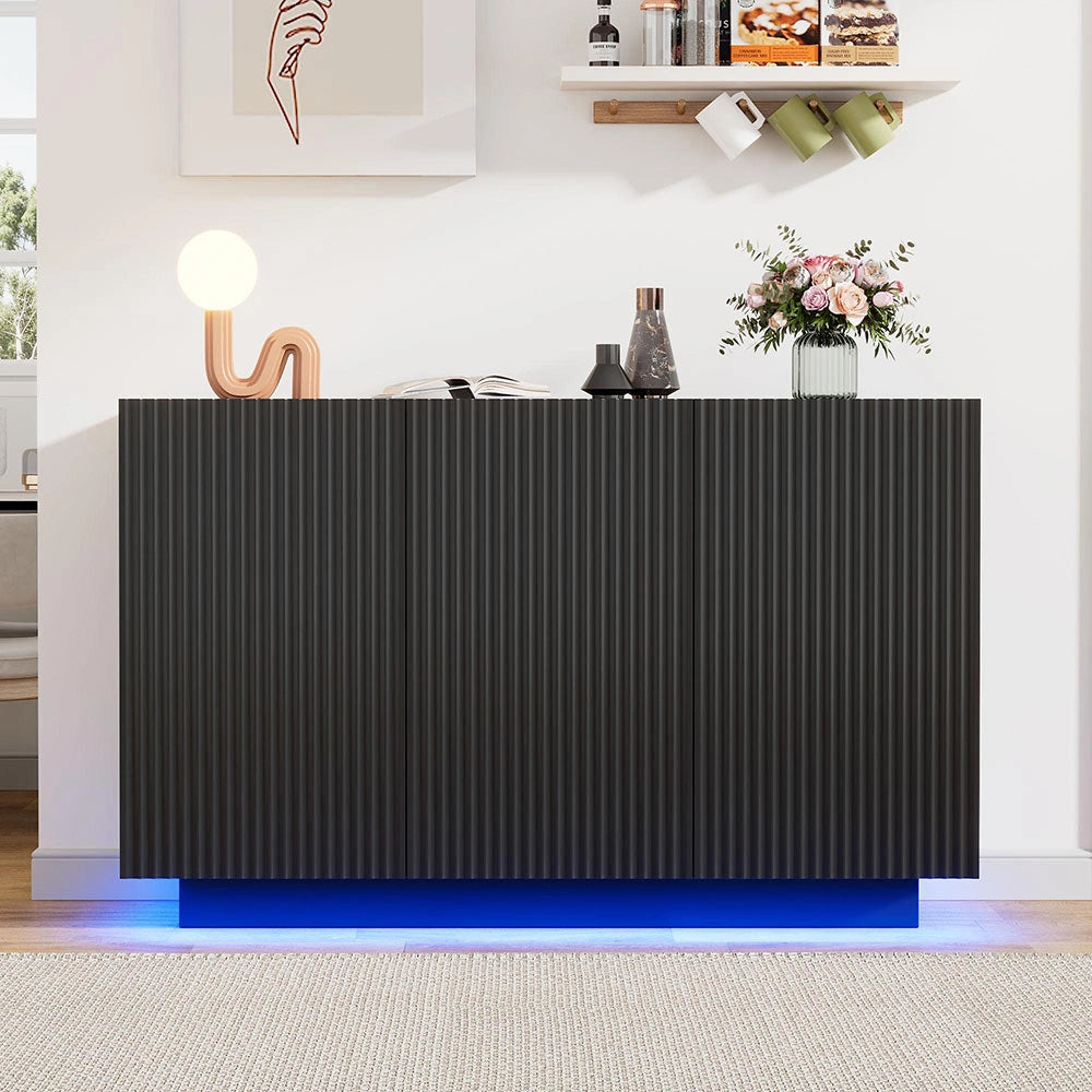 Buffet LED - Xylo - 120cm marmo nero Bluetooth