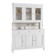 Cristalliera 3 ante arte povera napoletana bianco sporco l.160 p.50/41 h.221 - Mobili 2G