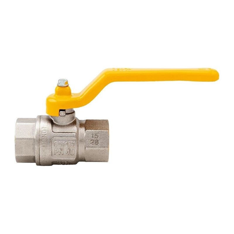 VALVOLA A SFERA PER GAS F.F. A LEVA 1/2 - TIEMME