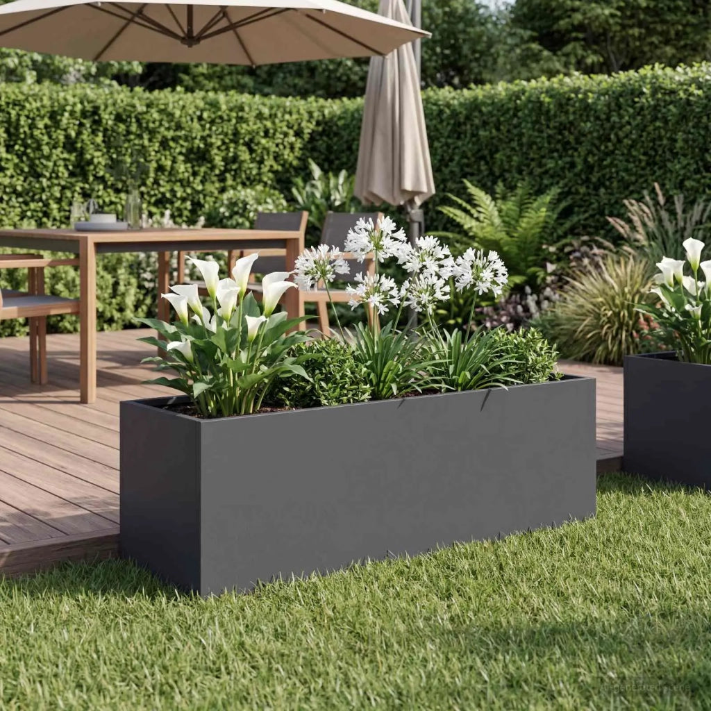 Vaso da giardino Antracite 40 x 20 x 20 cm 8005138