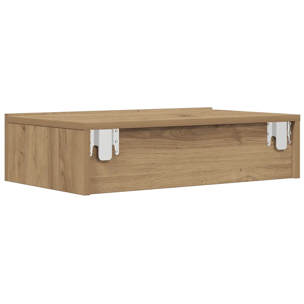 vidaXL Mobile Porta TV con Luci LED Rovere Artigianale 60x35x15,5 cm