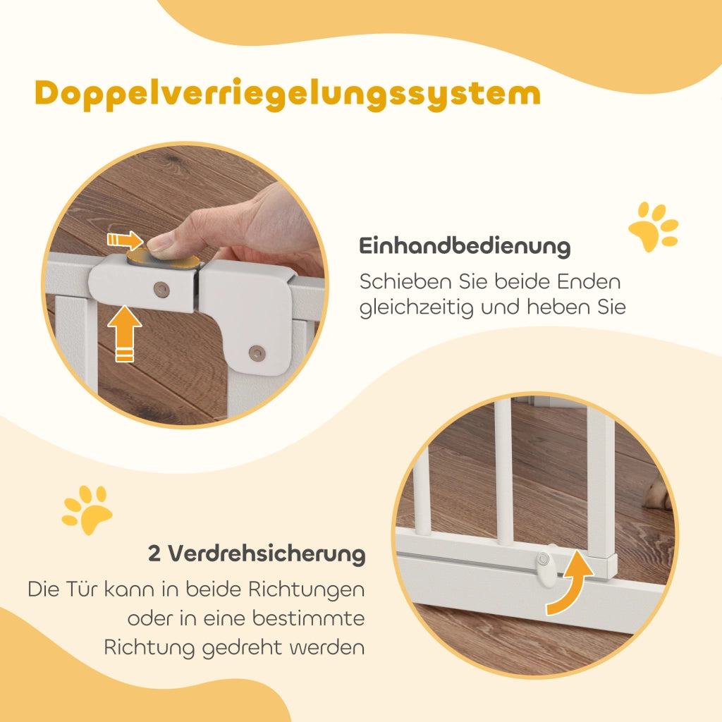 Cancello per Cani Regolabile ¨C zephmum ¨C Bianco 75-95 cm