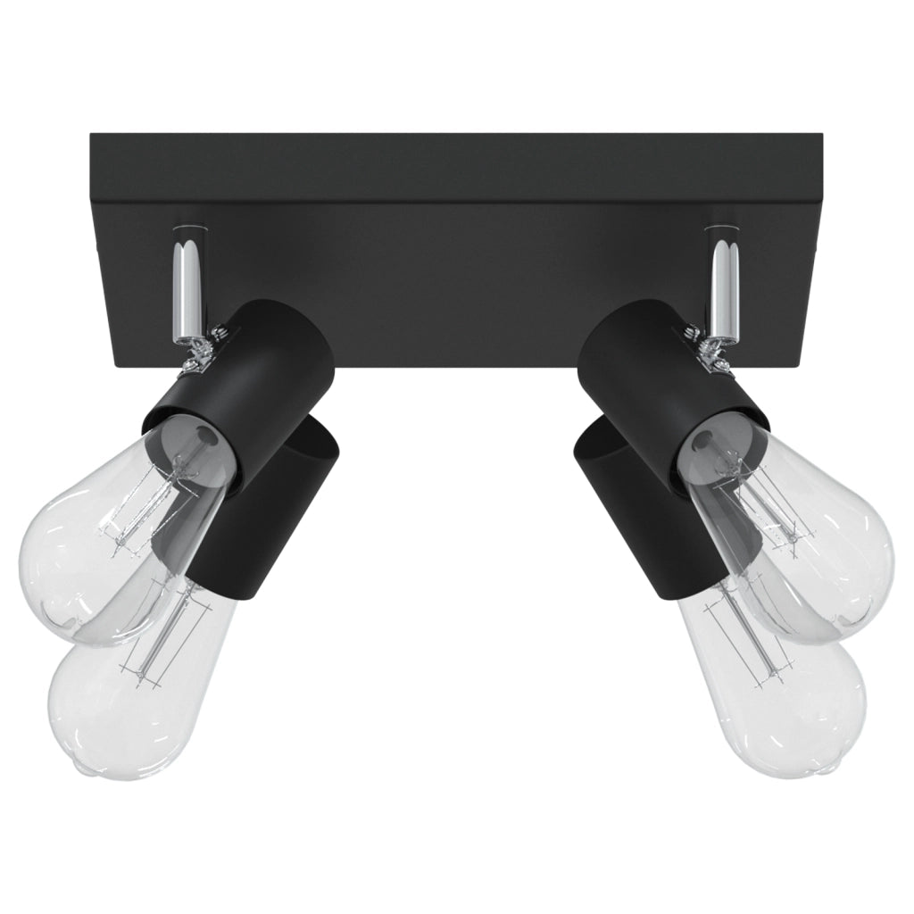 Faretto da soffitto 4 vie regolabili nero E27