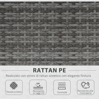 Set da Giardino Divano 2 Poltrone 1 Tavolino  Fergus Marrone