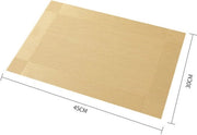 Tavoliere in PVC geisolanti con fondo antiscivolo, dimensioni 30CM*45CM, con 6 pezzi, finitura oro.
