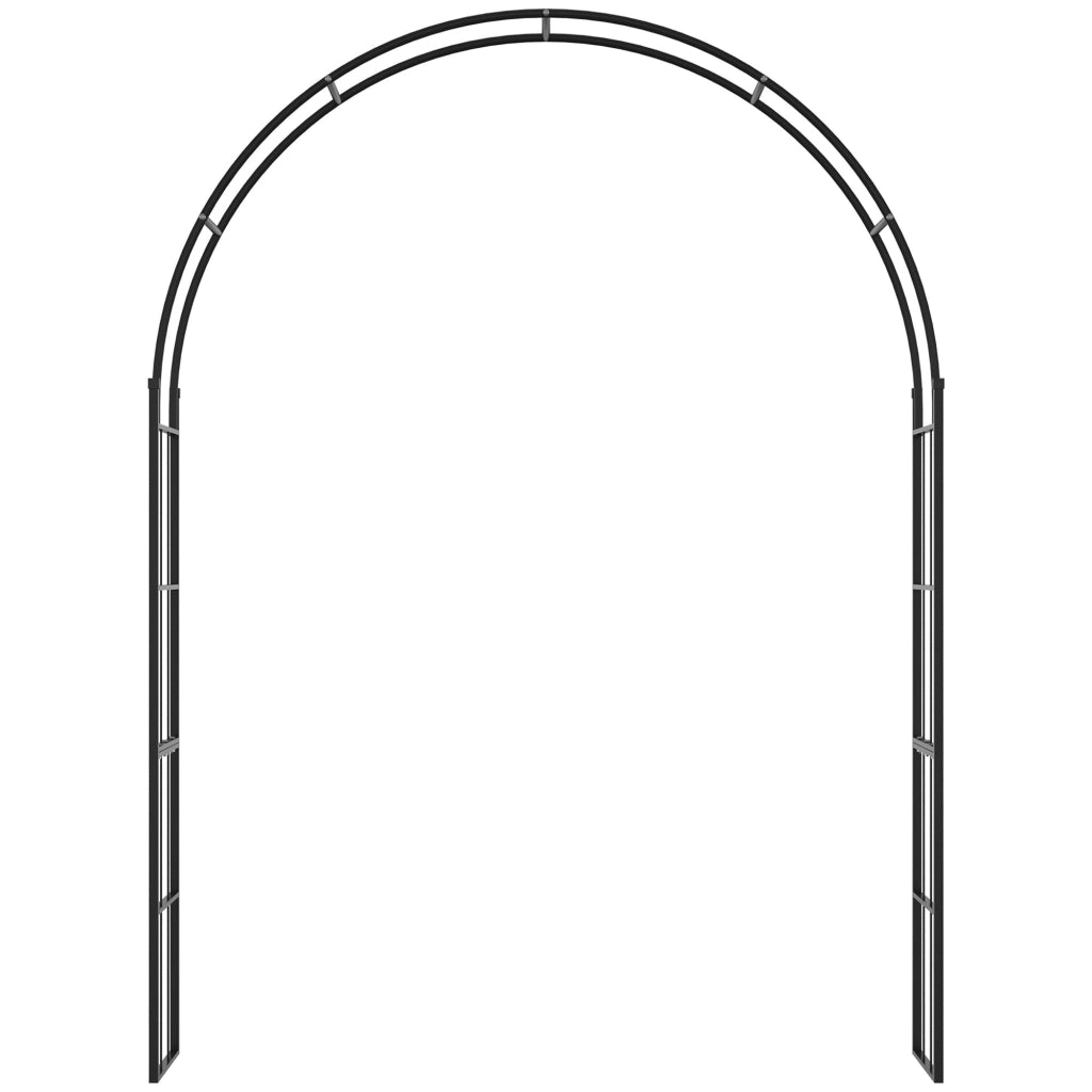 Arco da Giardino 153x40x210 cm In Metallo Nero