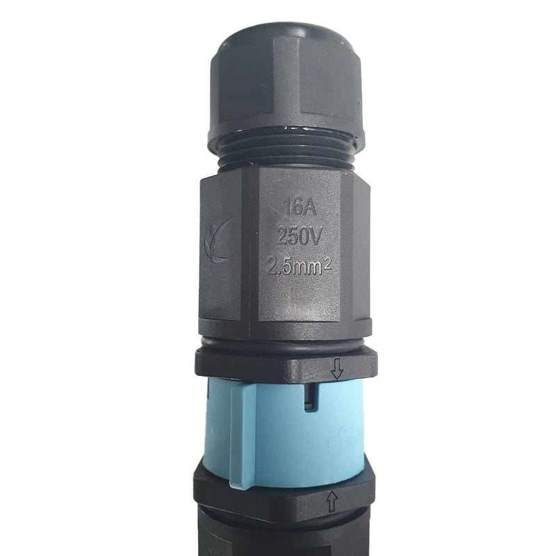 2 Connettori Veloce IP68 Forma I Manicotto Collegamento Cavo Esterno 3P 121x30mm