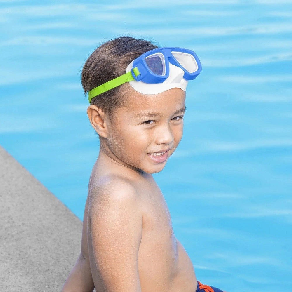 Trade Shop - Maschera Sub Caymen 3-6 Anni 3 Colori Lenti In Policarbonato Protezione Uv 22011 -