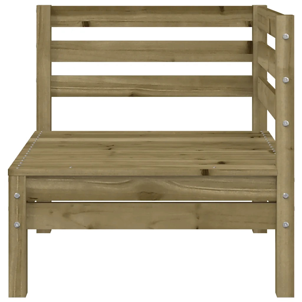 Divano da esterno-Divano da Giardino a 3 Sedute in Legno Impregnato di Pino 818097