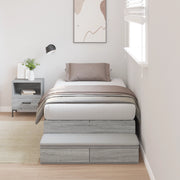 Struttura Letto con Contenitore Grigio Sonoma 90x190 cm