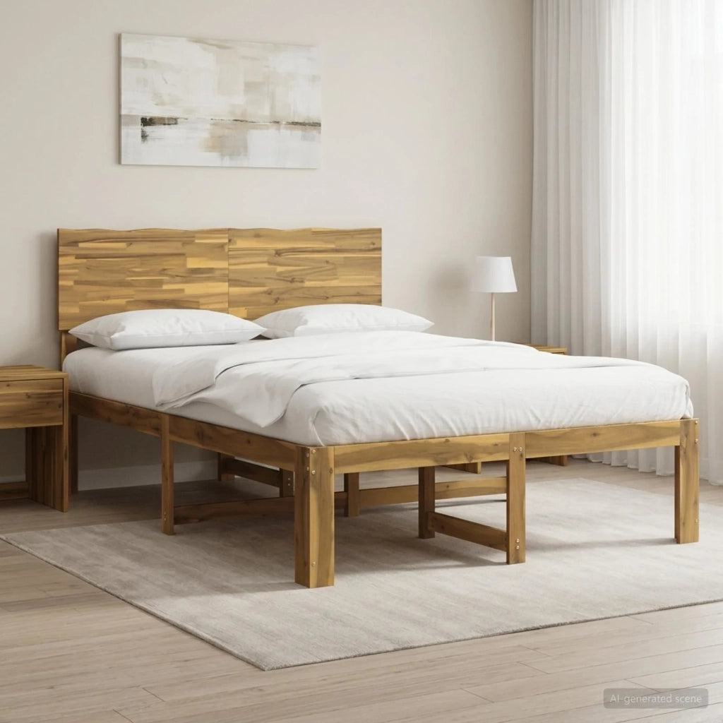 Letto matrimoniale con testiera ROSTOCK Bianco 140 x 190 cm 3405412