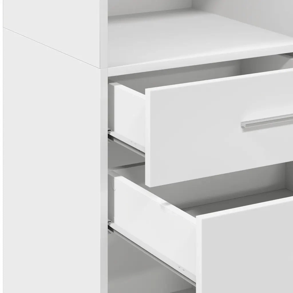 Credenza Bianca 30x42,5x124 cm in Legno Multistrato 846152