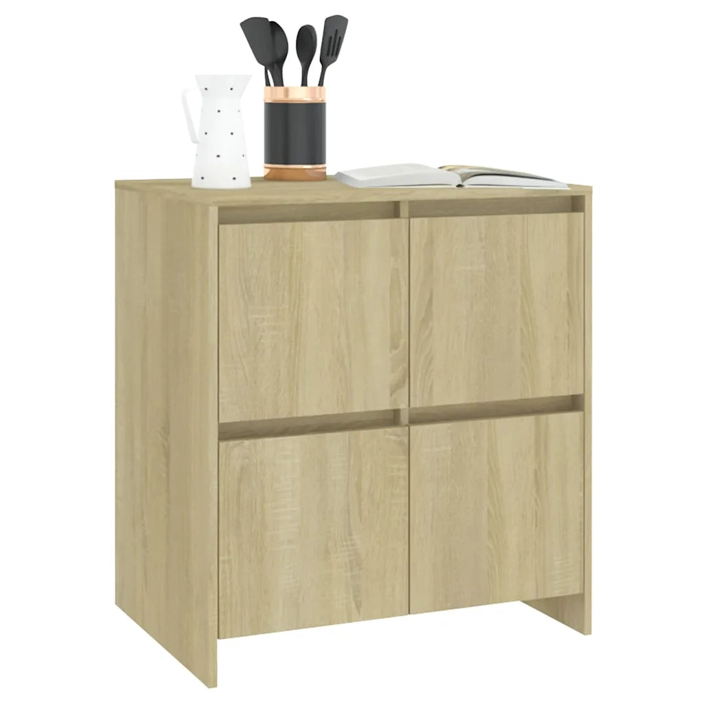 Credenze 2 pz Rovere Sonoma 70x41x75 cm in Legno Multistrato 3098091