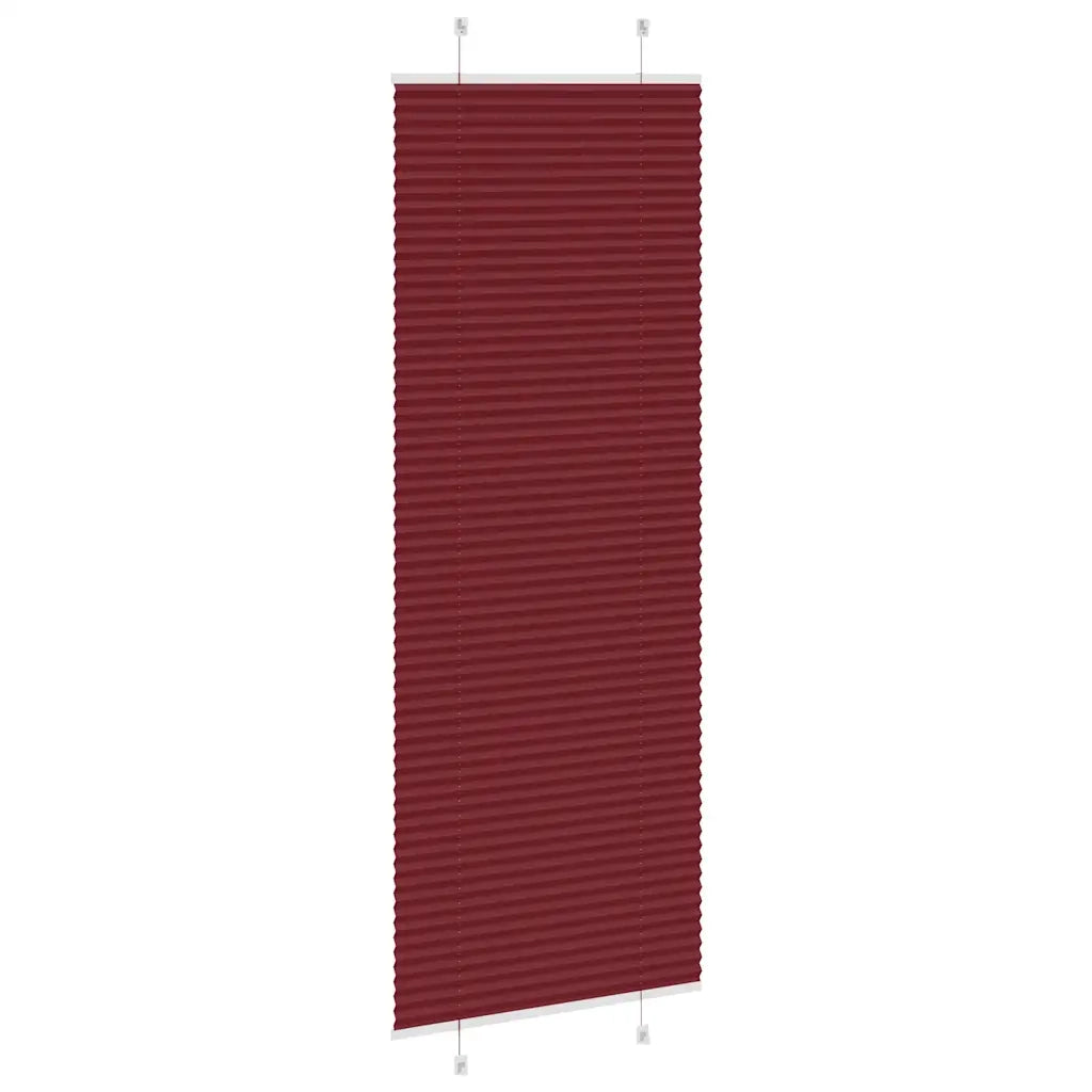 Tenda Plissettata Rosso Bordeaux 70x200 cm Larghezza Tessuto