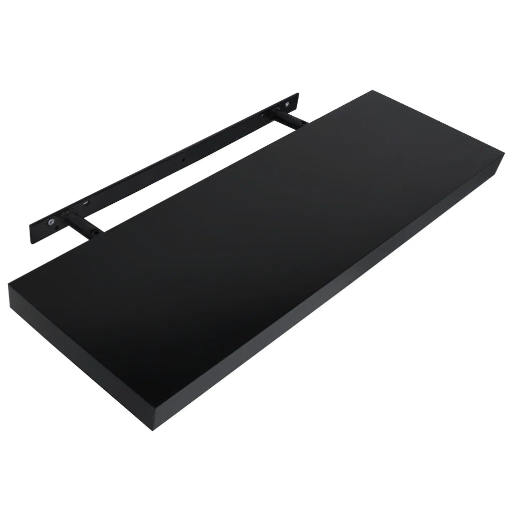 Mensole a Muro Galleggianti 2 pz Nere 100x20x3,8 cm 288203