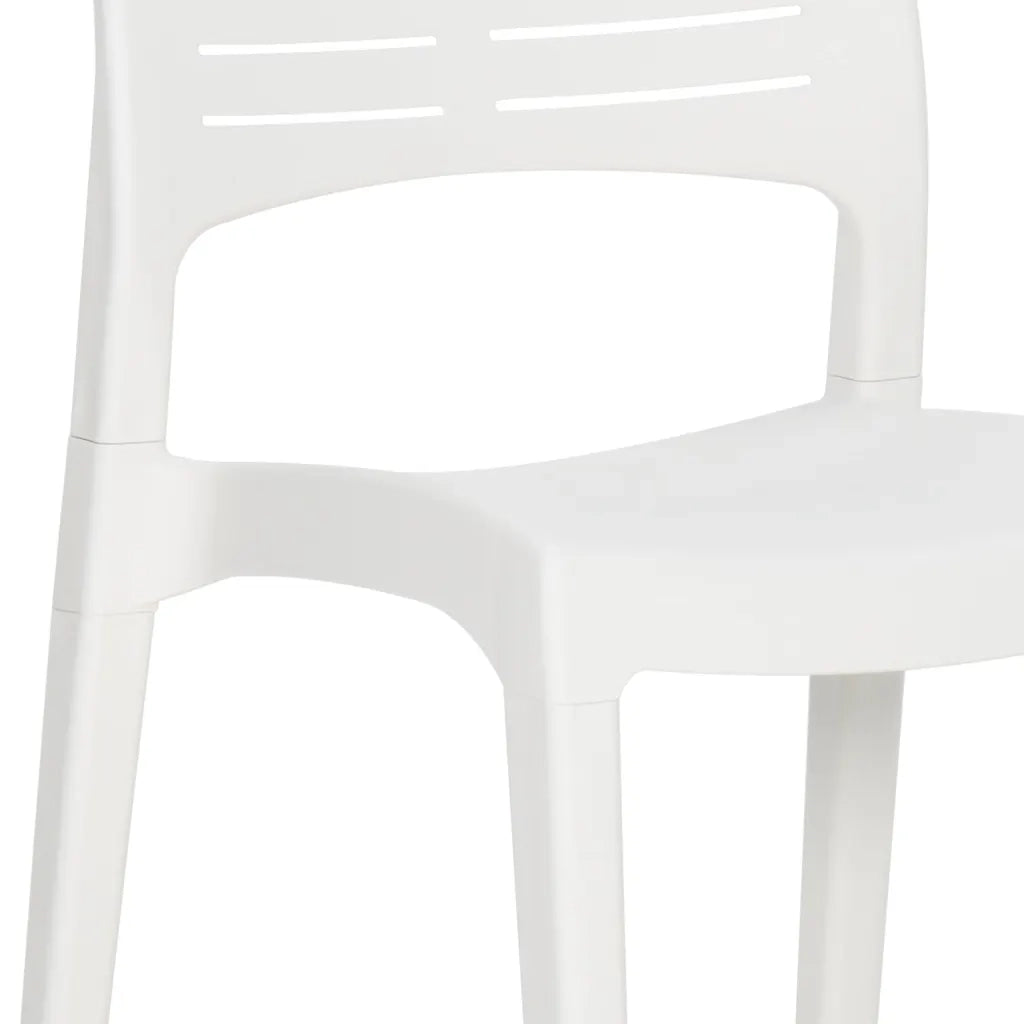 Sedie da Giardino 2 pz in Polipropilene Bianco 317729