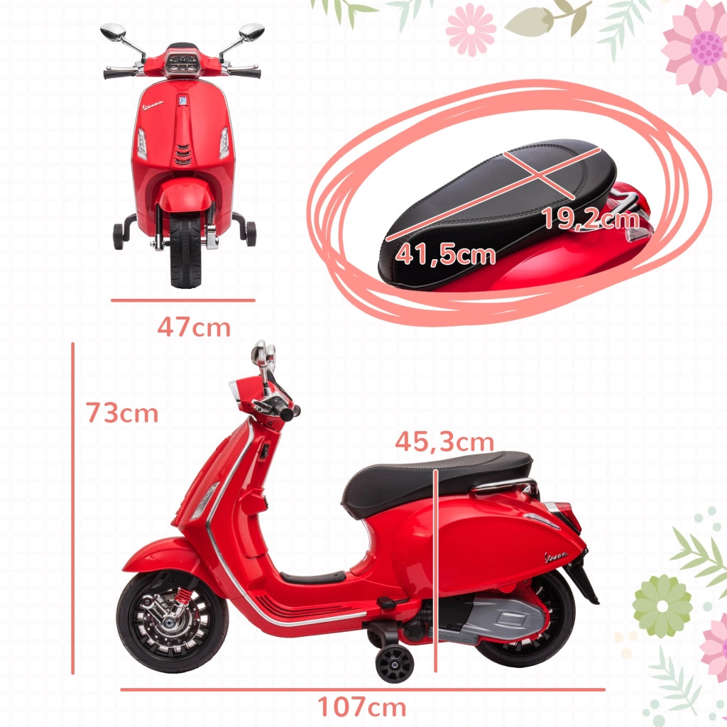 Moto Elettrica per Bambini ¨C Zephmum ¨C Rosso, 3 km/h, 35 kg